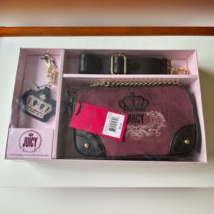 Juicy Couture Purple and Black Key & Card Holder Set